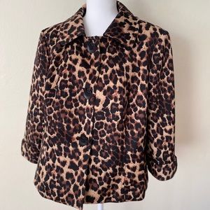 Tahari Leopard Print Blazer
